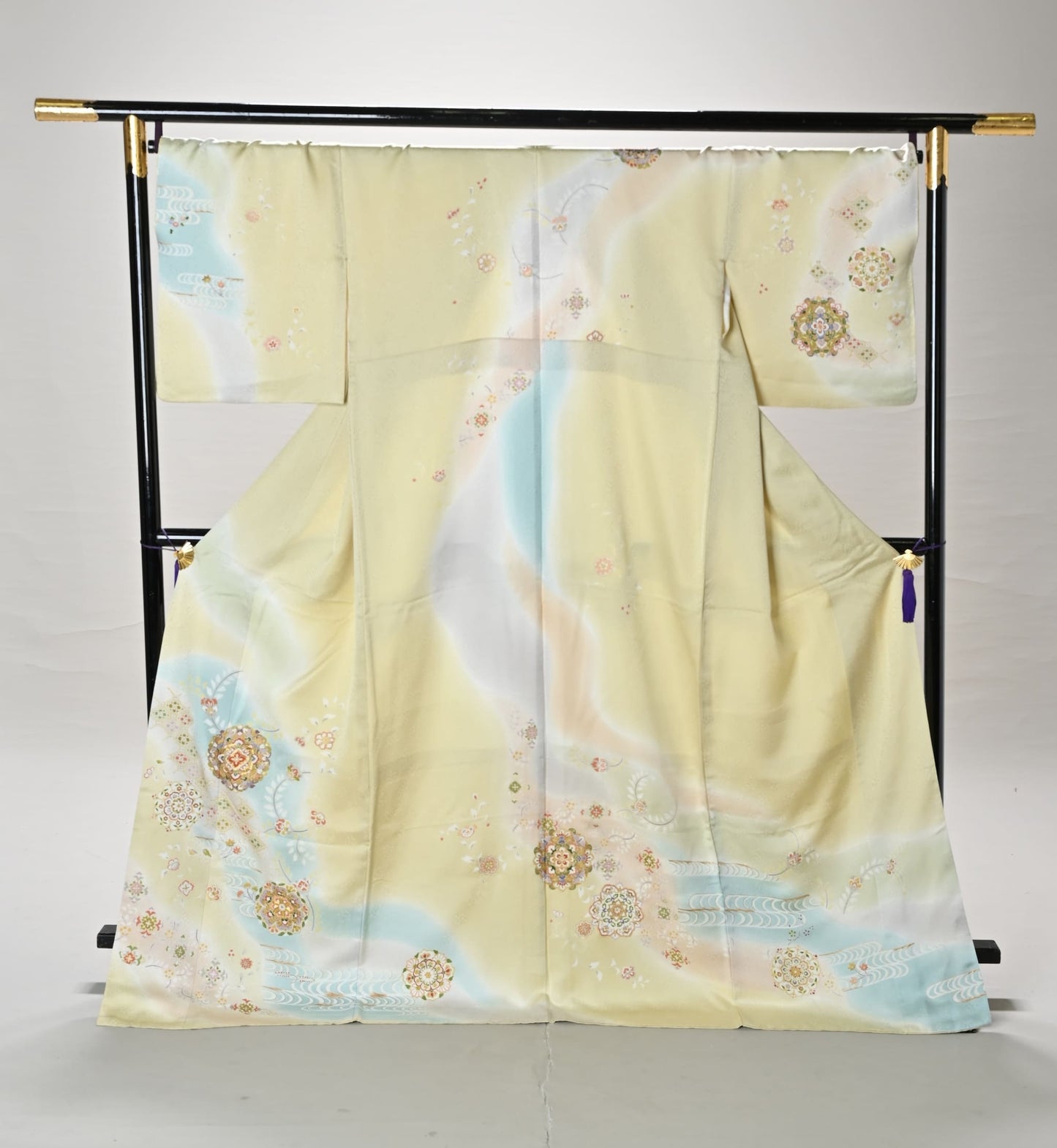 【訪問着】30-0214 ワイド3Lサイズ イエロー
