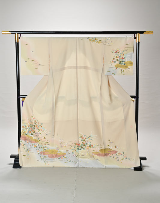 【訪問着】30-0085 ワイドLLサイズ イエロー